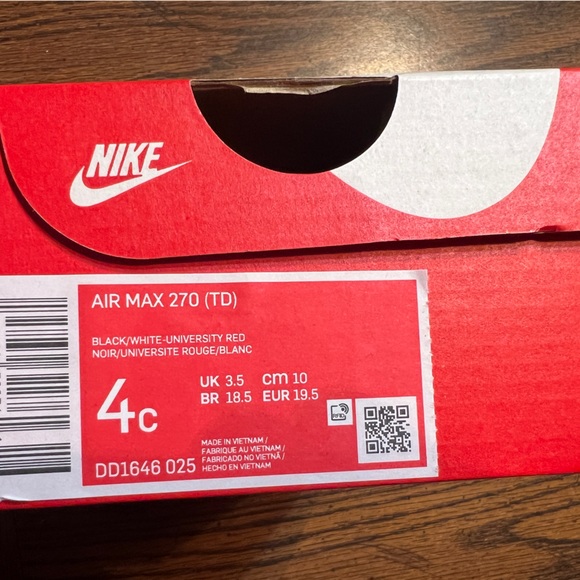 Nike Air Max 270 red boys 4c - Picture 6 of 6